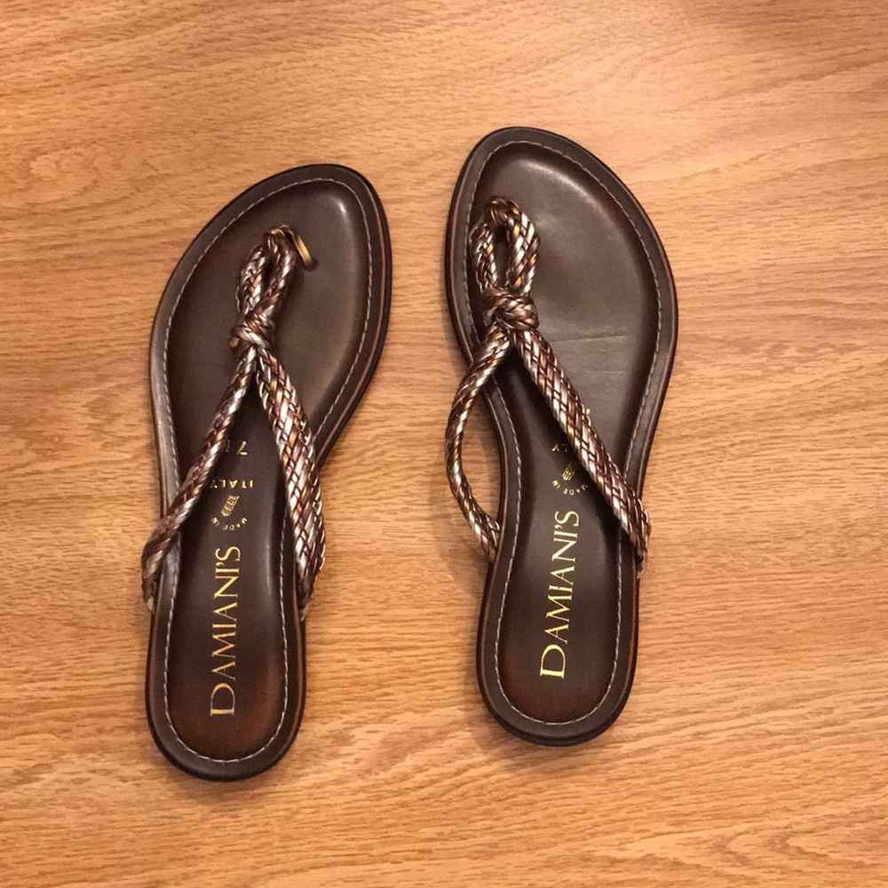 Gold tone sandals